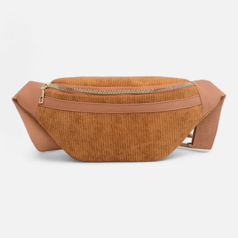 Damen Samt Ripp Gürteltasche Chic mit Schulterriemen | VIVIANA