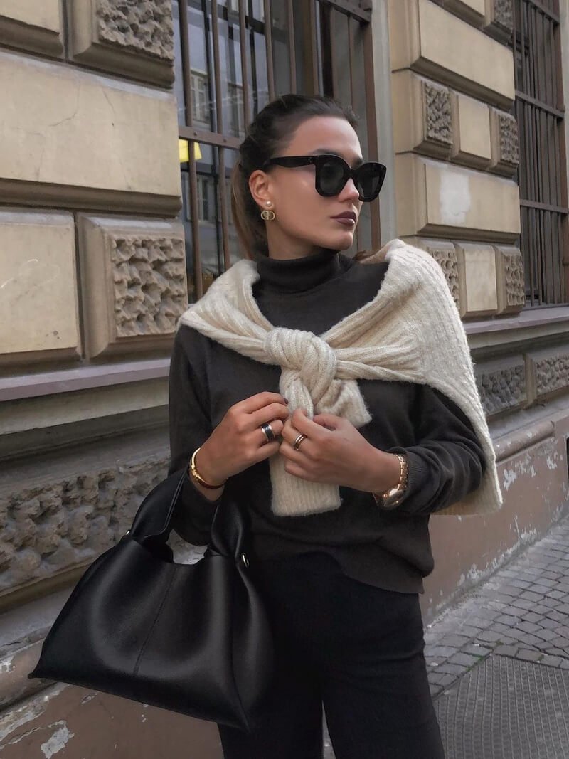 Leder Umhängetasche Damen | ELENIA