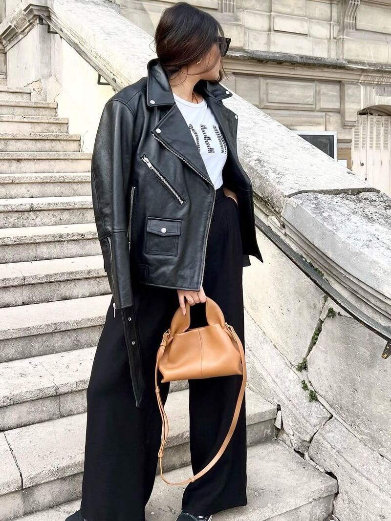Leder Umhängetasche Damen | ELENIA