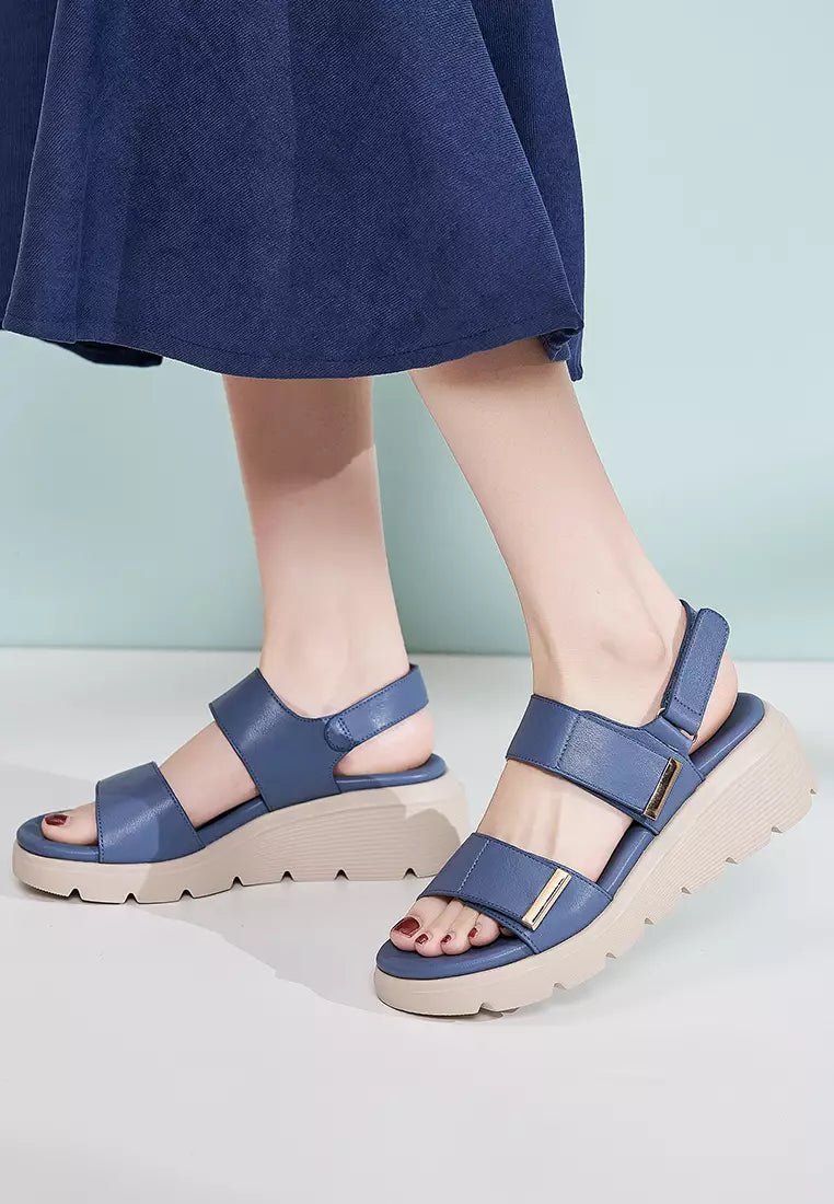 Sandalen Damen Keilabsatz Riemchen | LAURIE