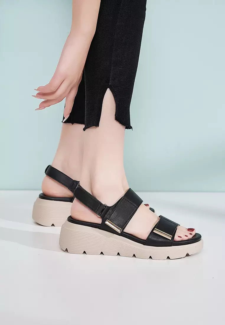 Sandalen Damen Keilabsatz Riemchen | LAURIE