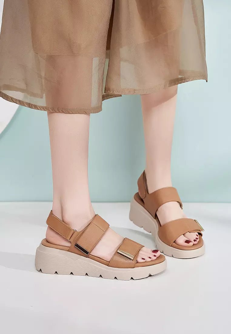 Sandalen Damen Keilabsatz Riemchen | LAURIE