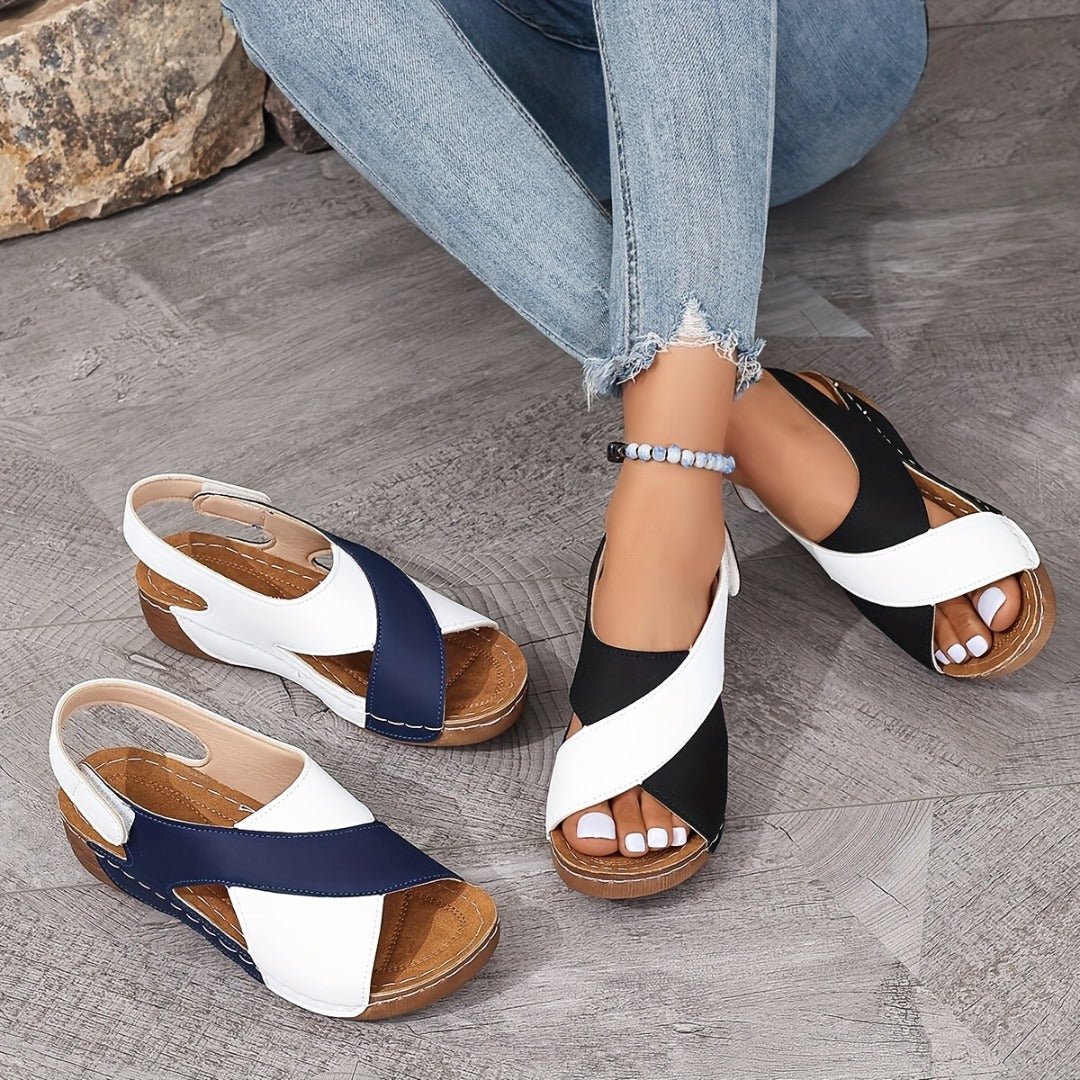 Bequeme Damen Sandalen mit offenem Zehenbereich | ELYNA