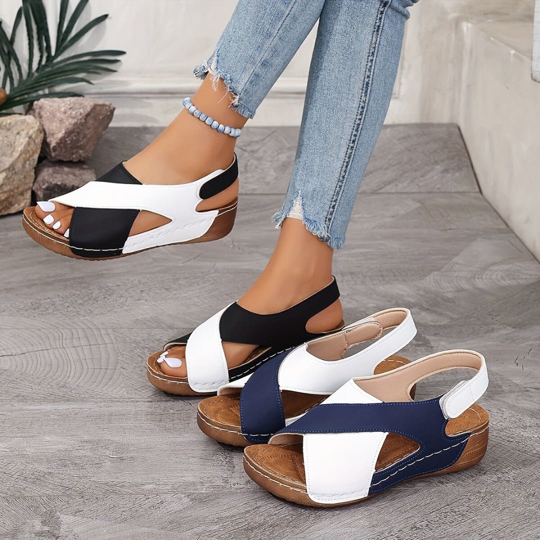 Bequeme Damen Sandalen mit offenem Zehenbereich | ELYNA