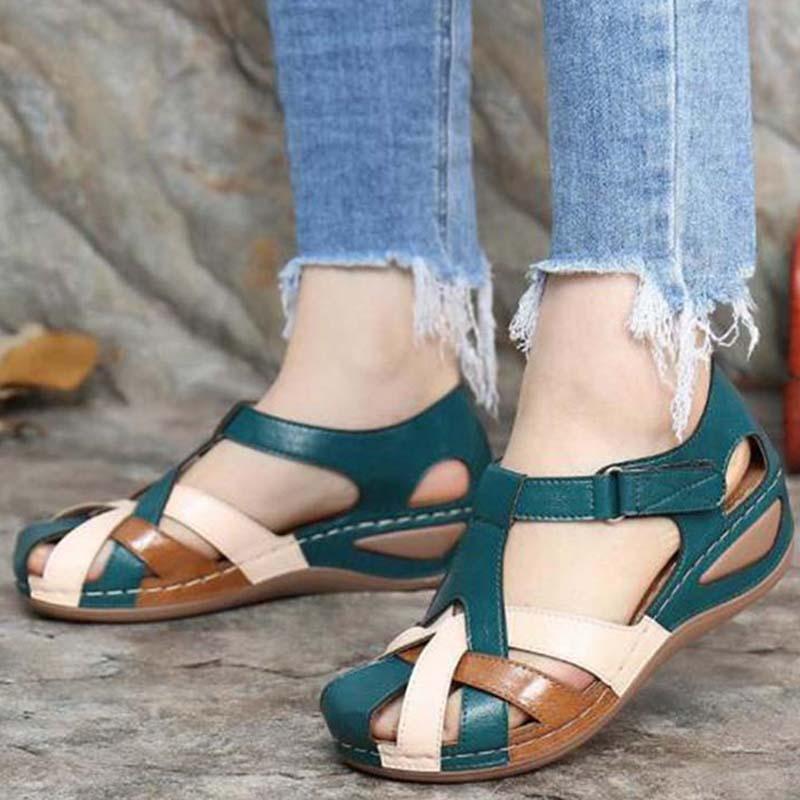 Elegante orthopädische Ledersandalen | VINTAGESTEP™