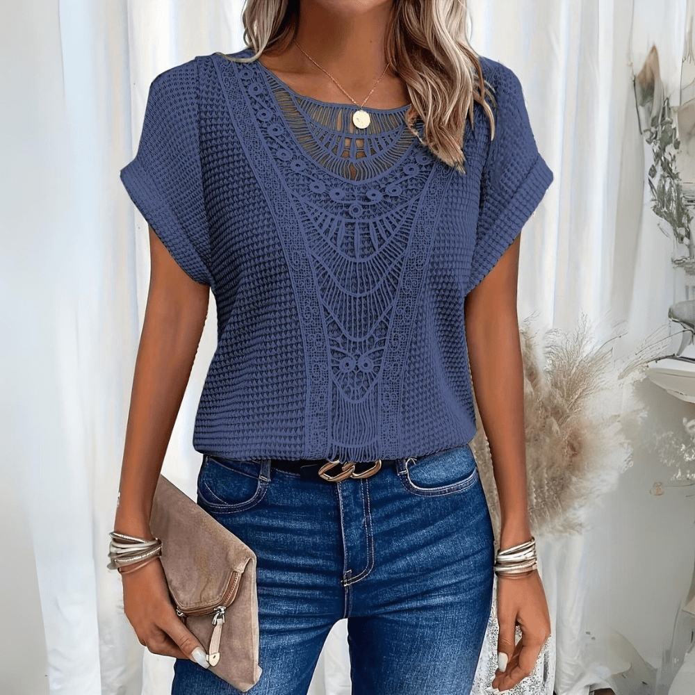 Leichtes Damen-T-Shirt mit Mustern | VIVIANA