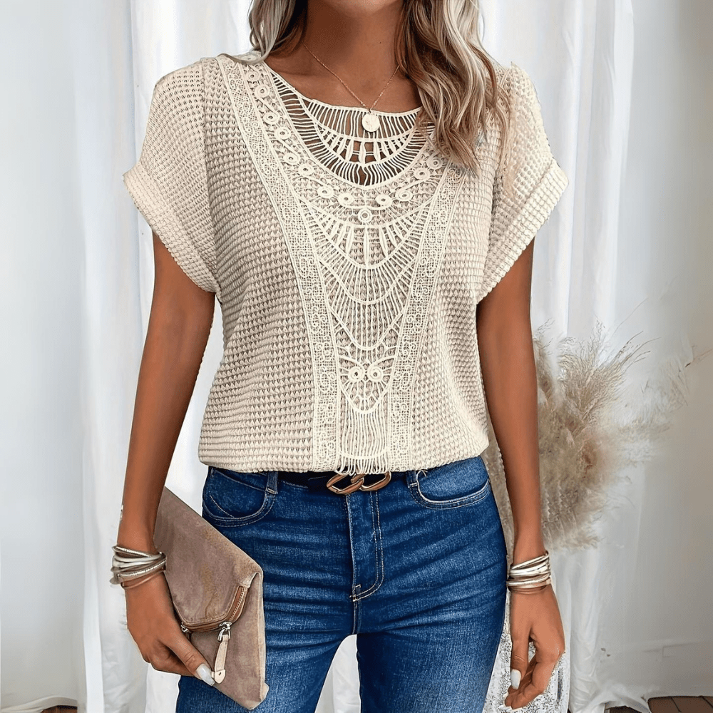 Leichtes Damen-T-Shirt mit Mustern | VIVIANA