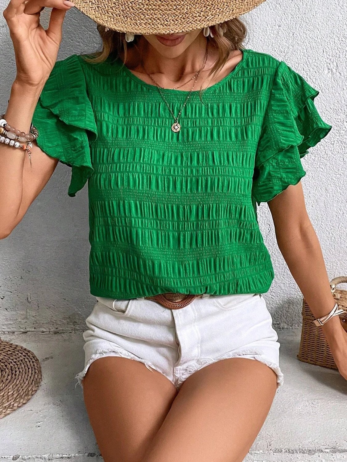 Elegantes Damen Kurzarm-Top | ELEA