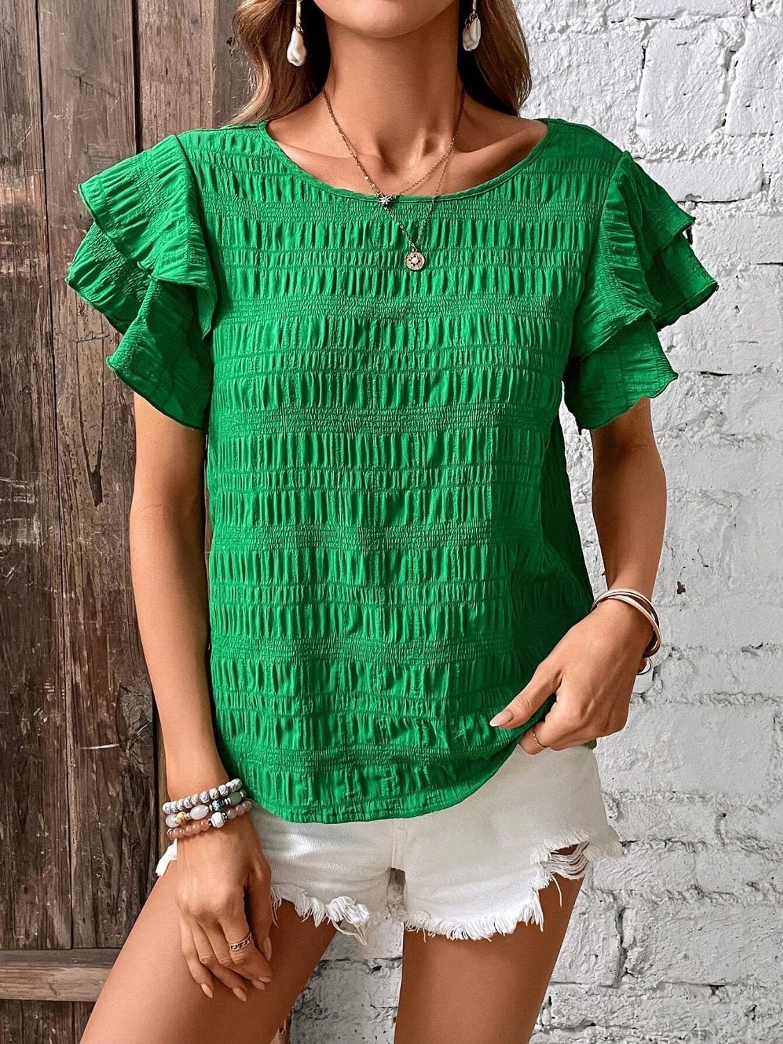 Elegantes Damen Kurzarm-Top | ELEA