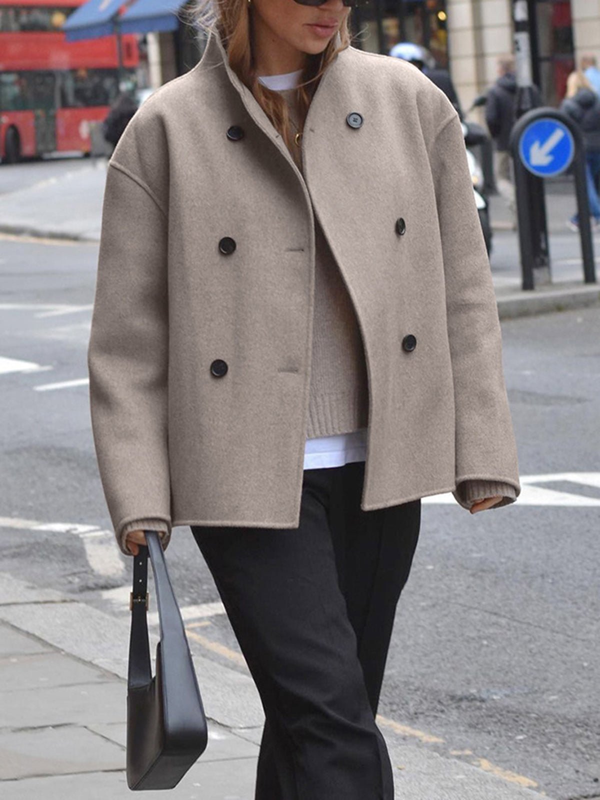 Kurze Jacke mit Stehkragen für Damen | CITYGLAM™
