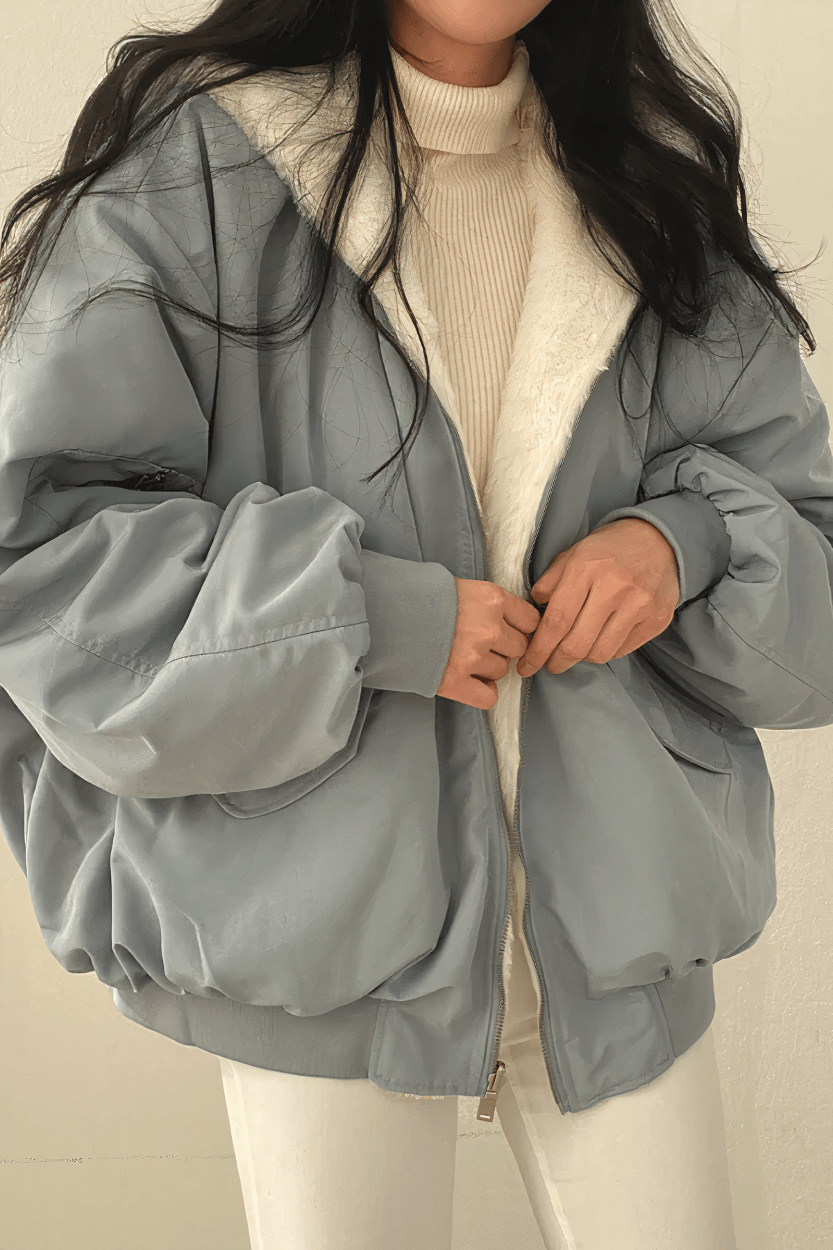 Wende gefütterte Bomberjacke für Damen | COZYGLAM™