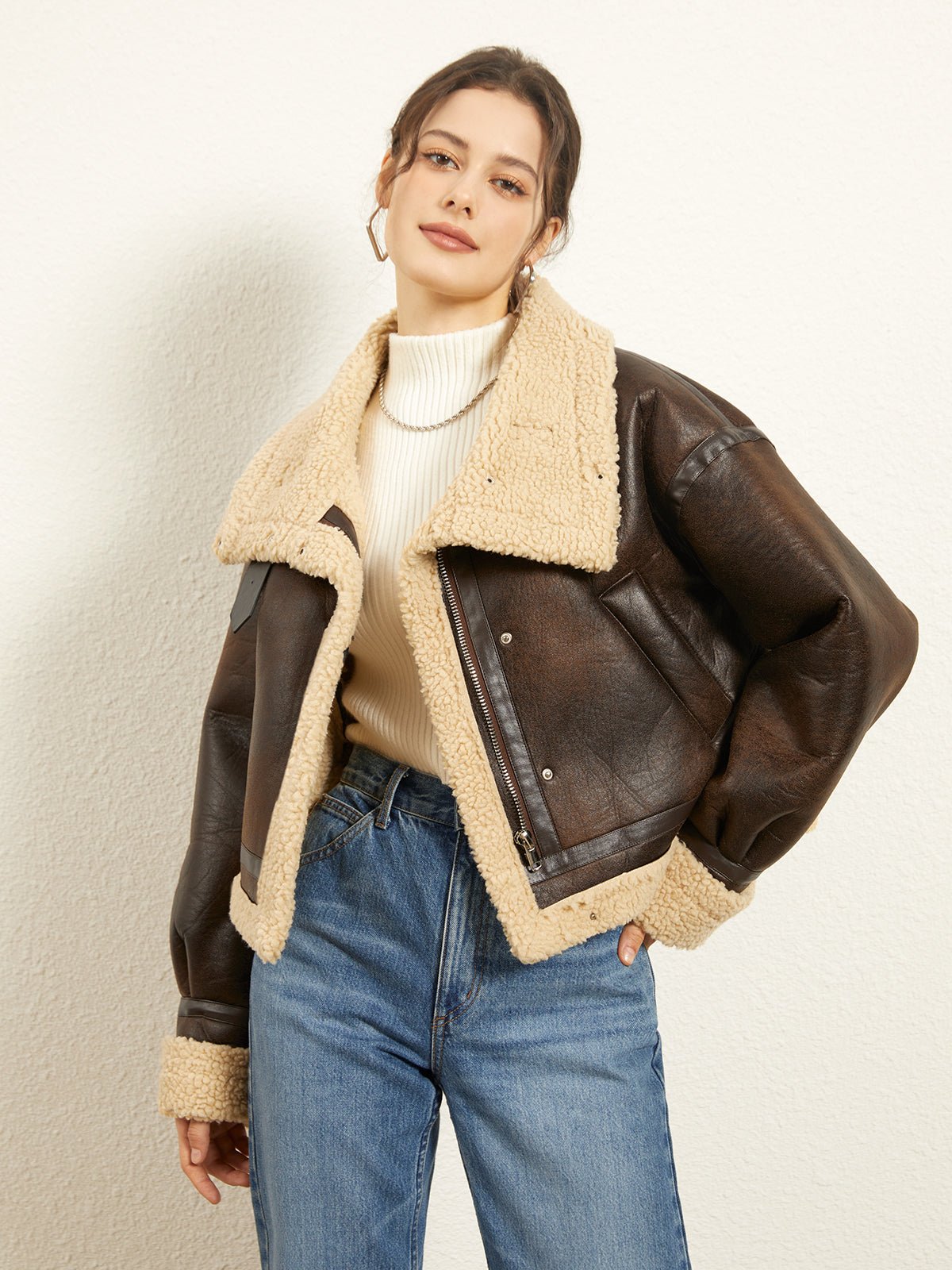 Lederjacke Damen Flieger Gefüttert | WINTERFLY