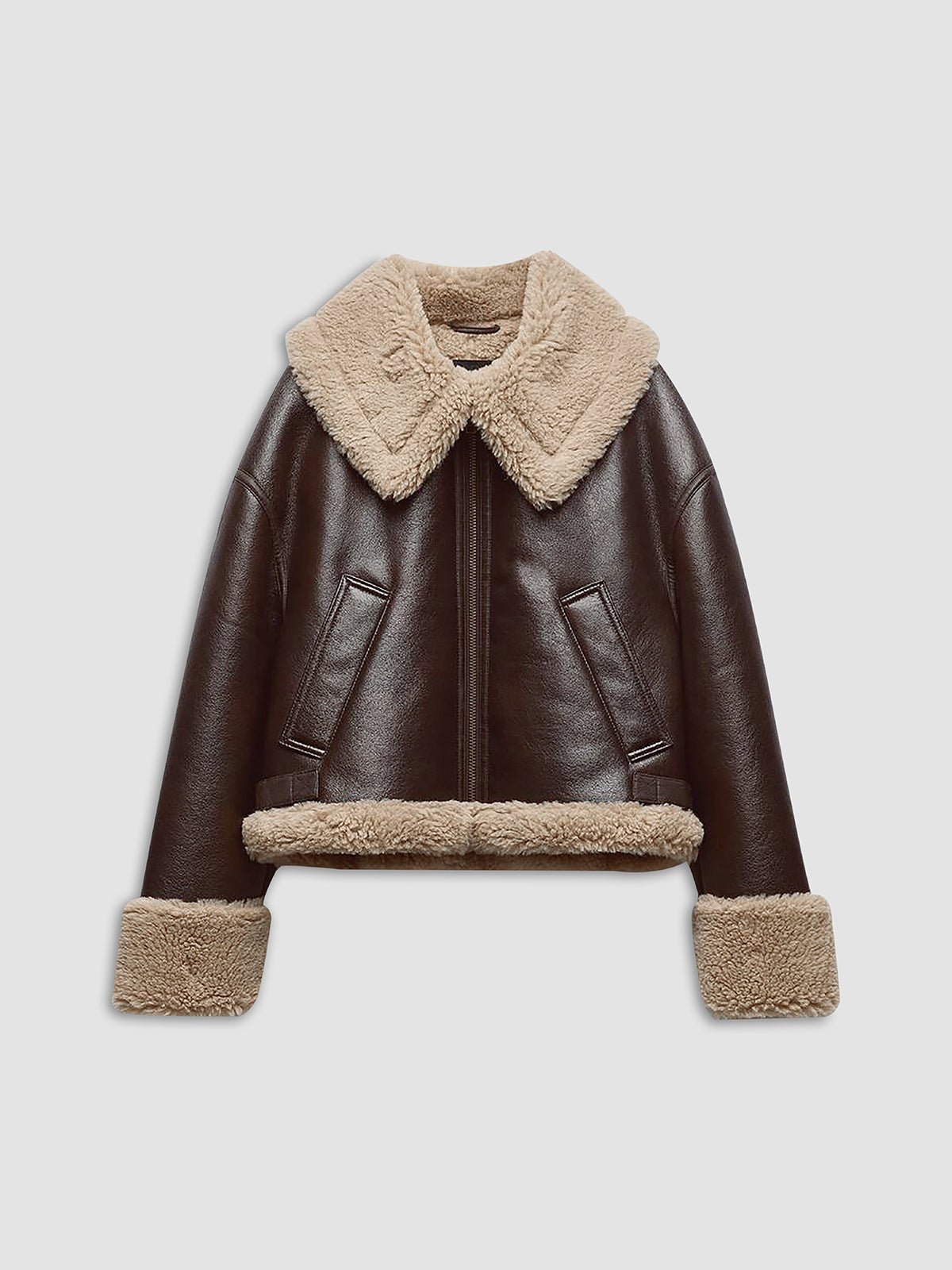 Lederjacke Damen Fleece | FLYGLAM™