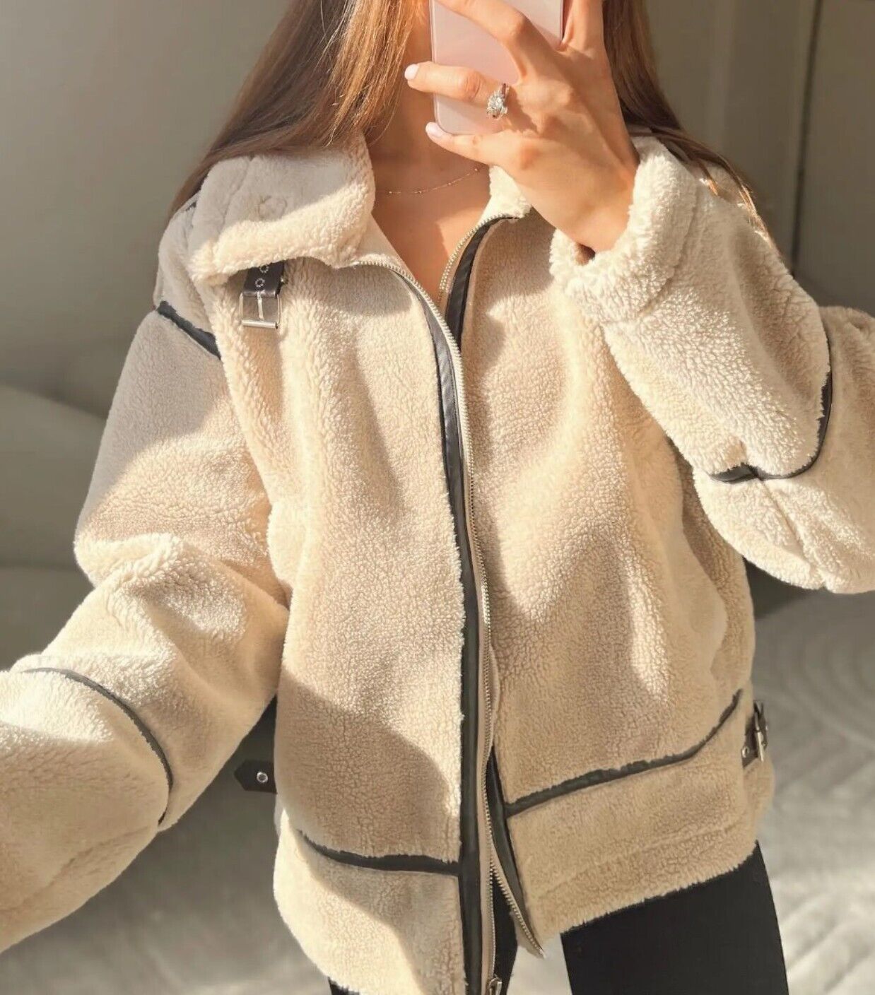 Gefütterte Jacke mit Woll-Effekt | WARMCOZY™