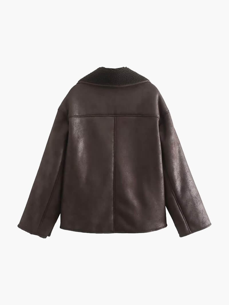 Jacke aus Kunstleder für Damen | GLAMYLA™