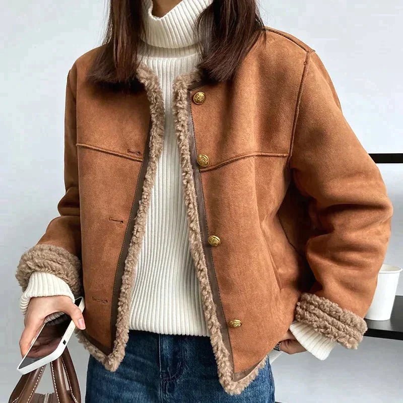 Damen Kunstwildlederjacke | LEONORA™