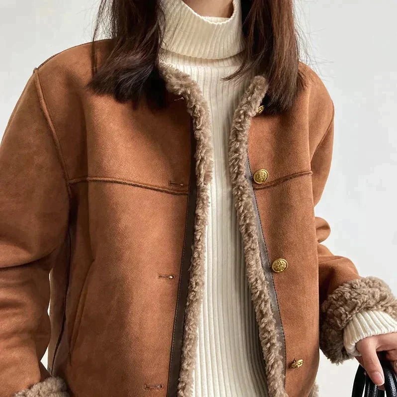 Damen Kunstwildlederjacke | LEONORA™